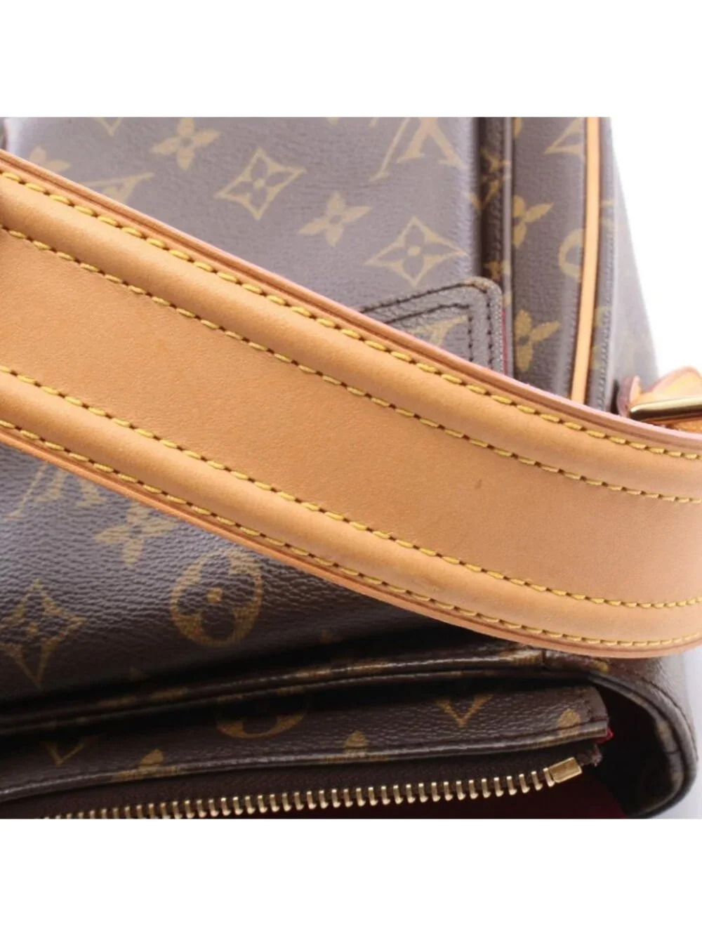 Louis Vuitton Shoulder Bag GM Canvas Leather GM
